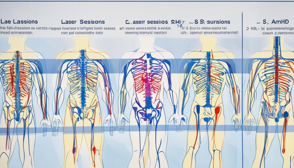 sesiones necesarias según la zona del cuerpo